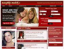 Tablet Screenshot of naughtymatch.com